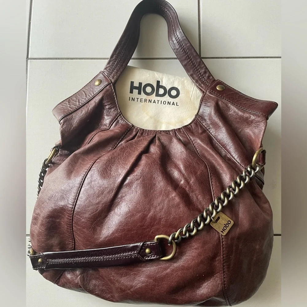 HOBO Brown Leather Tote Bag - Picture 1 of 10